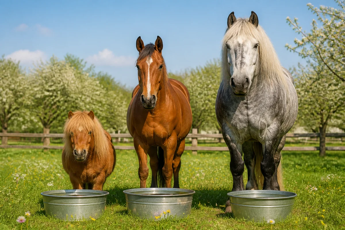 combien boit un cheval par jour
