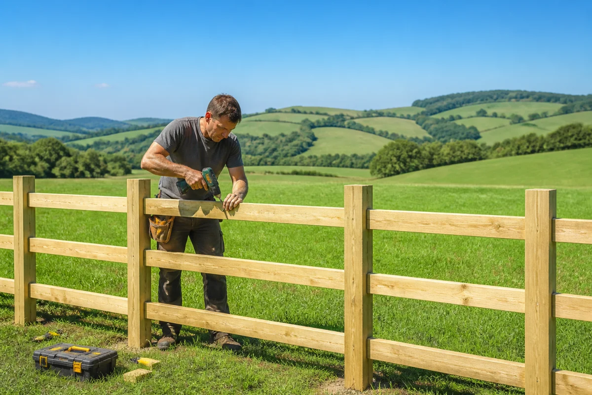 comment faire une cloture en bois pour chevaux