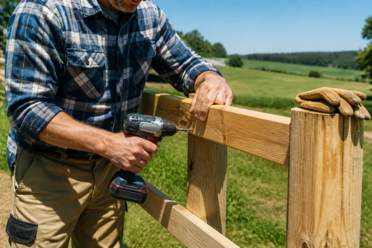 comment faire une cloture en bois pour chevaux